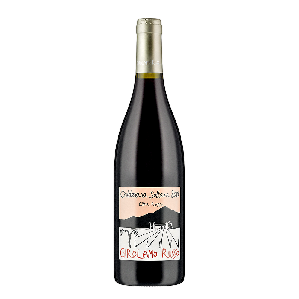 Girolamo Russo Etna Rosso Contrada Calderara Sottana 2019, organic red wine from Etna, Sicily, made from Nerello Mascalese and Nerello Cappuccio
