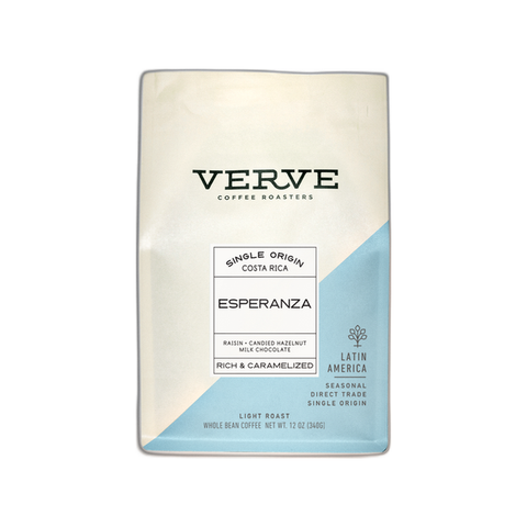 Verve Esperanza Costa Rica, 12 oz bag of light roast single origin whole bean coffee at Primal Wine