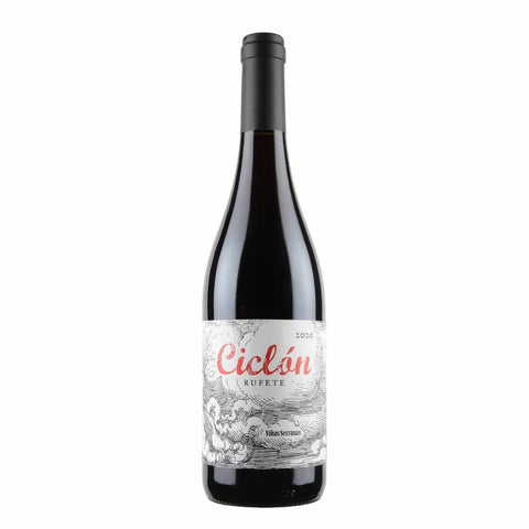 Bottle shot of Viñas Serranas Ciclón Rufete 2020, produced by Le Coste, buy classic and natural wine online on Primal Wine, the best wine shop in the United States – primalwine.com