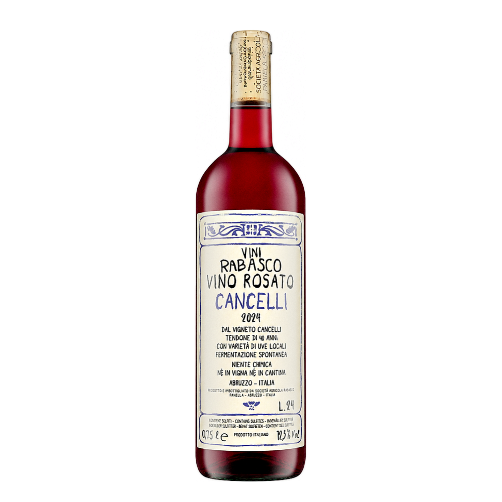Vini Rabasco Cancelli Rosato 2025, natural wine bottle at Primal Wine