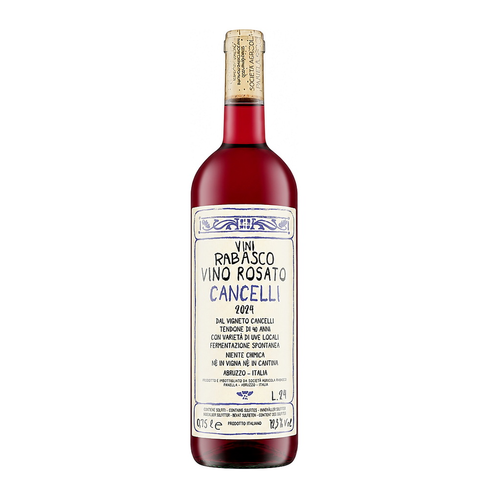 Vini Rabasco Cancelli Rosato 2025 – natural rosé wine bottle, Italy | Primal Wine