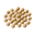 A cluster of evenly shaped beige balls on a transparent background, showcasing their smooth texture.