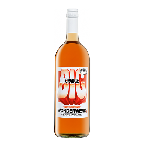 Wonderwerk Big Orange 2025, a 1L organic orange wine from California, United States, made from a field blend of grapes