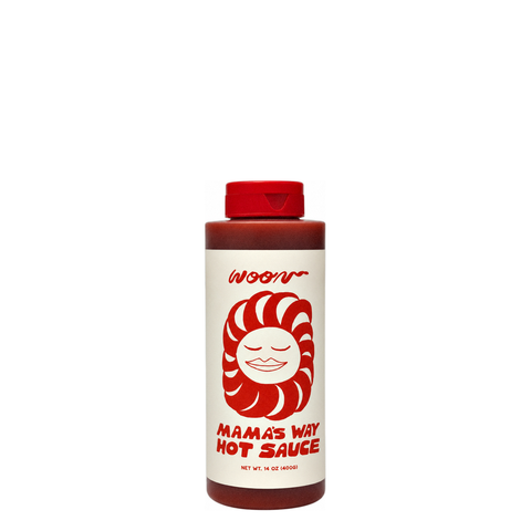 Woon Kitchen Mama's Way Hot Sauce, 14 oz bottle of hot sauce at Primal Wine