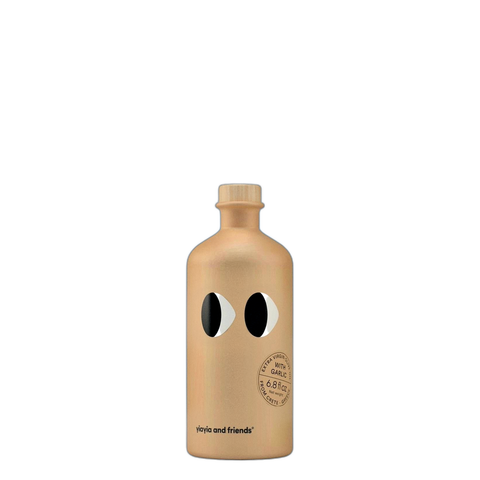 Yiayia & Friends Garlic Extra Virgin Olive Oil, 200 ml bottle of extra virgin olive oil with garlic at Primal Wine