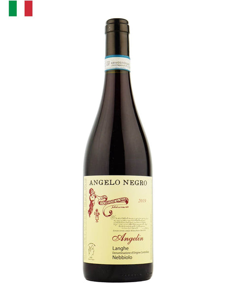 Angelo Negro Langhe Nebbiolo 2019, a natural red wine from Piedmont, Italy, showcasing the Nebbiolo varietal