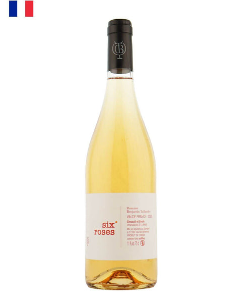 Six Roses Rosé 2021 by Benjamin Taillandier, a natural rosé wine from France's Languedoc region