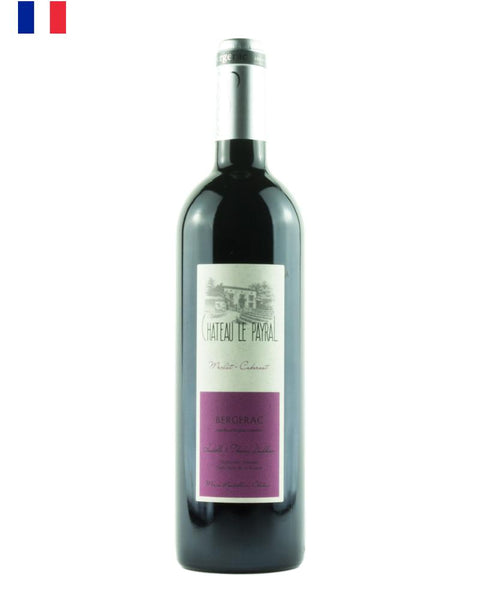 Château Le Payral Bergerac Rouge 2015, a biodynamic red wine from Bergerac, France, featuring Cabernet Sauvignon, Cabernet Franc, and Merlot