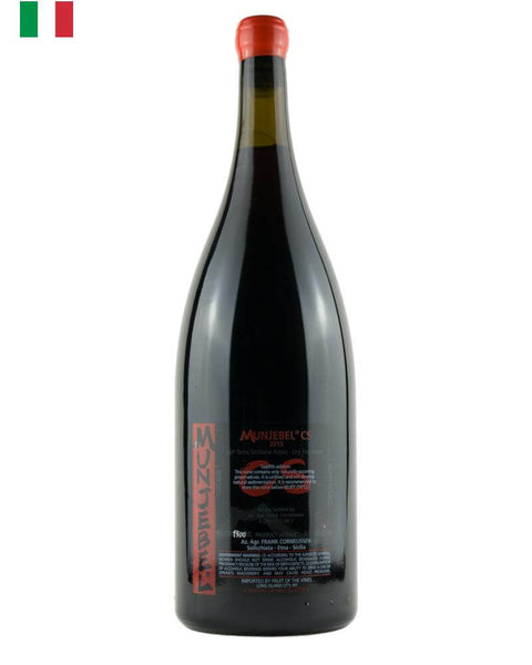 Frank Cornelissen Munjebel FM 2018 Magnum, a full-bodied organic red wine from Sicily, Italy, made with Nerello Mascalese grapes