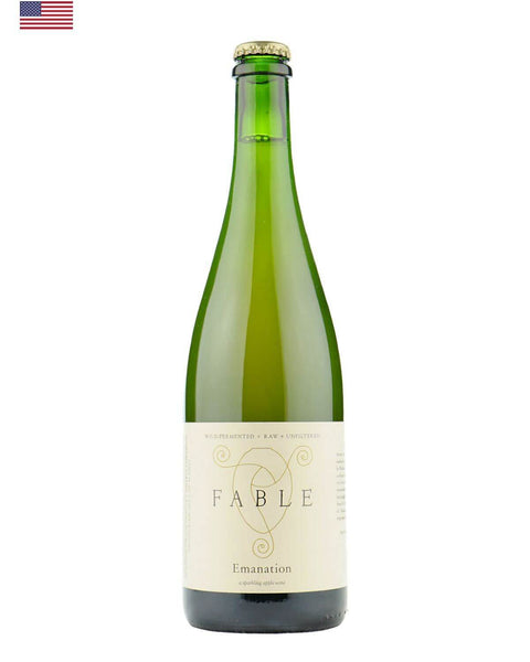 Fable Farm's 2019 Emanation cider from Vermont, USA, showcasing natural fermentation and local apple varieties