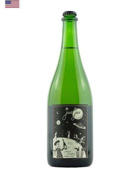 Jus Jus Night NV sparkling wine by Jus Jus, featuring a distinctive black label design