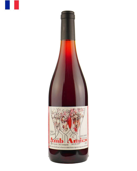 Amb Amics 2021 by Le Debit d'Ivresse, a natural red wine blend of Grenache and Syrah from France