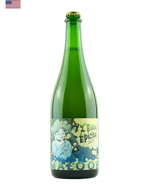 L’Eau Epicée 2019 by Maloof Wines, a pét-nat from Oregon, showcasing vibrant natural wine character