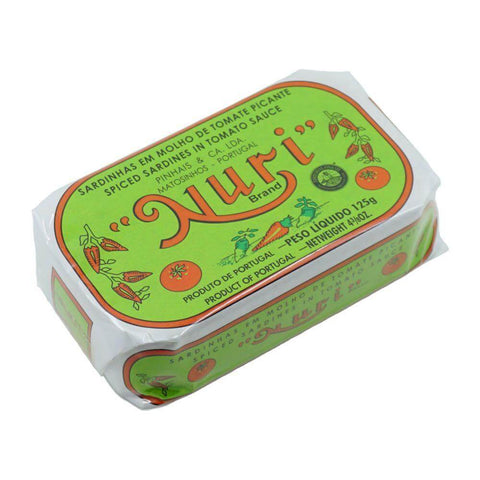 Nuri Spiced Sardines in Tomato Sauce, Portuguese canned fish specialty from Porto