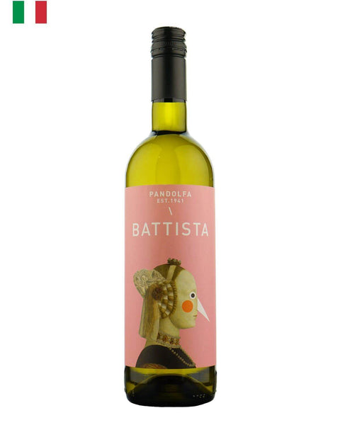 Pandolfa Battista Chardonnay 2020 from Emilia–Romagna, Italy, showcasing a natural white wine expression