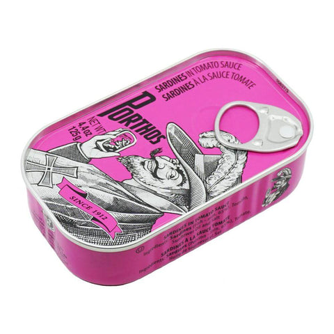 Porthos Sardines in Tomato Sauce, a 2-pack of canned fish from Porto, Portugal