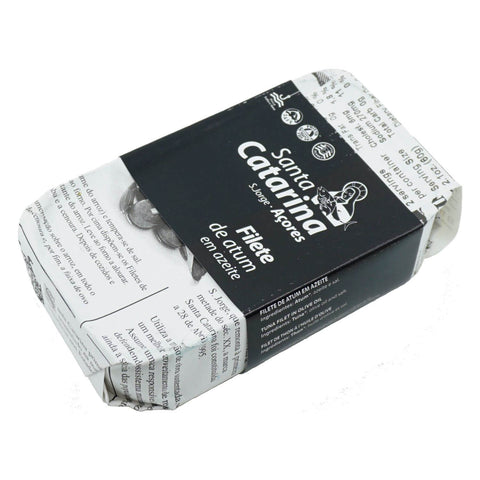Santa Catarina Tuna Fillets in Olive Oil 2-pack from Portugal, showcasing premium canned fish quality