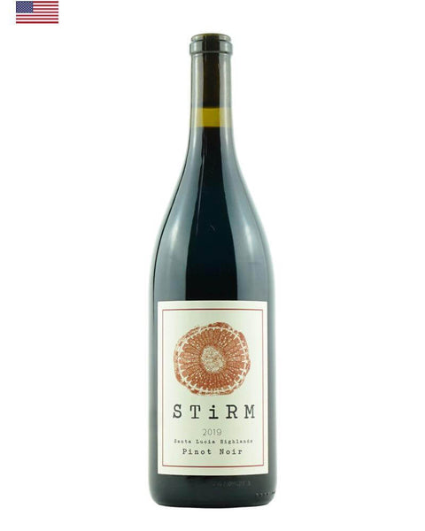 Stirm Wine Co. Pinot Noir 2019 from California, a natural red wine with vibrant flavors and elegant structure