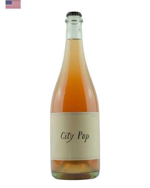 Swick Wines City Pop Pet Nat 2019, a sparkling blend from Willamette Valley, featuring Gewurztraminer, Pinot Noir, and more