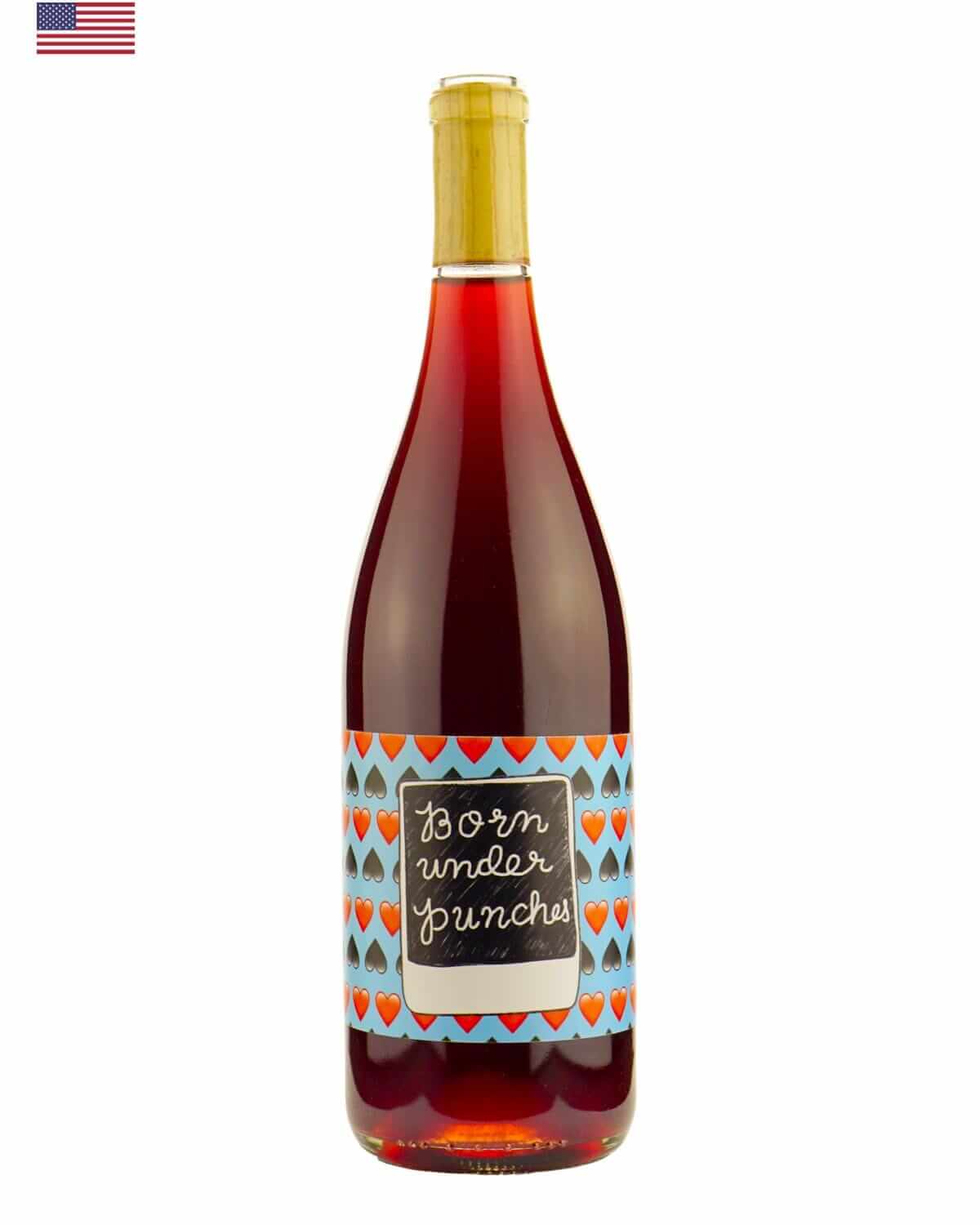 Born Under Punches 2021 by Wild Jag, a natural wine from an undisclosed region, showcasing unique varietals